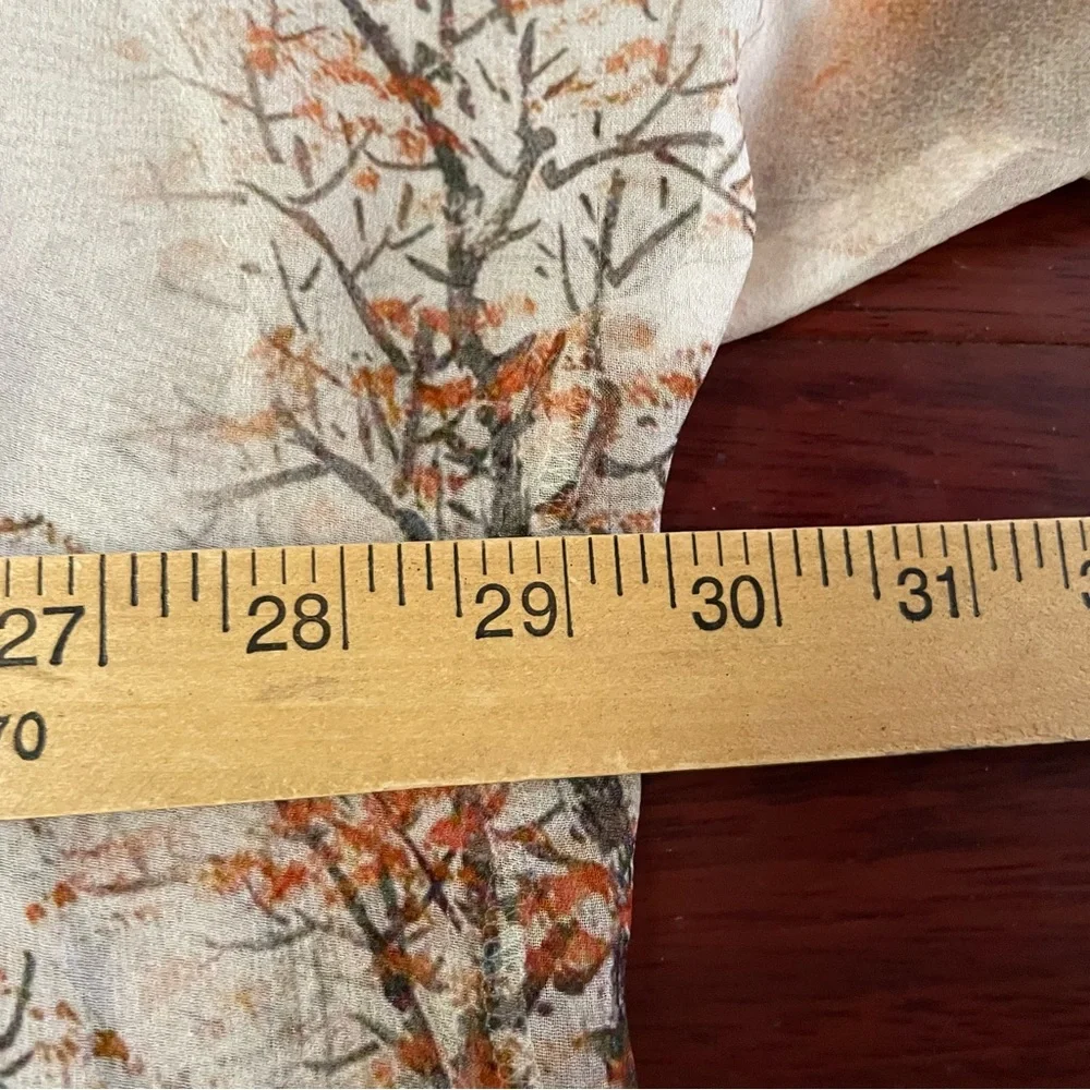 CCC Sheer Open Kimono Cardigan Asian Art To Wear Nature One Size READ‎ B32